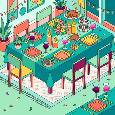 Dinner Party Isometric preview