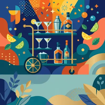 Cocktail Party Flat Design preview