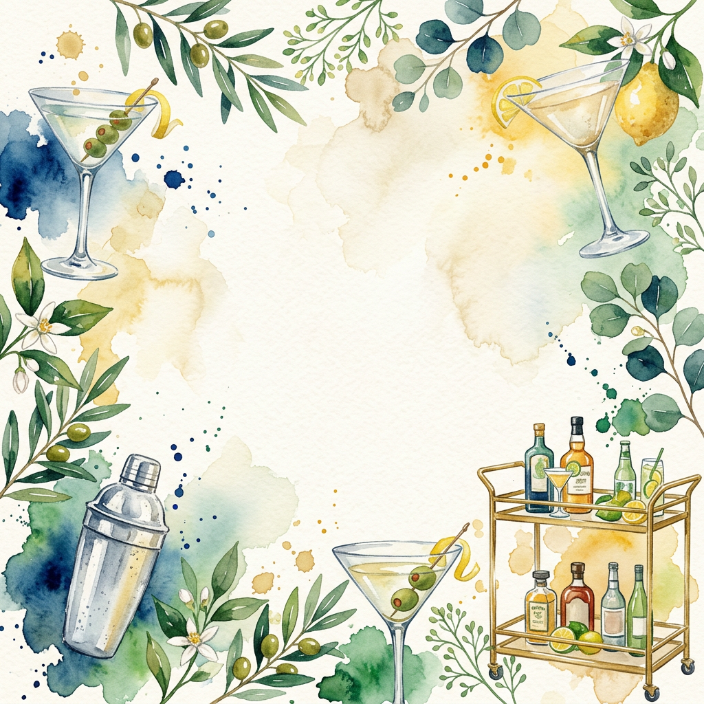 Cocktail Party Watercolor Garden preview