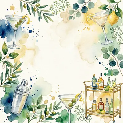 Cocktail Party Watercolor Garden preview