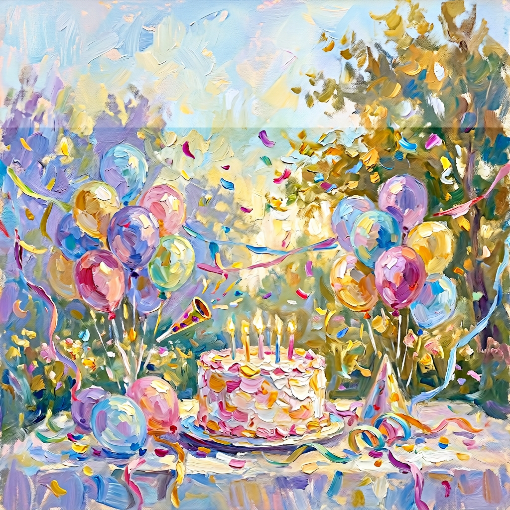 Birthday Party Invitation Impressionist preview