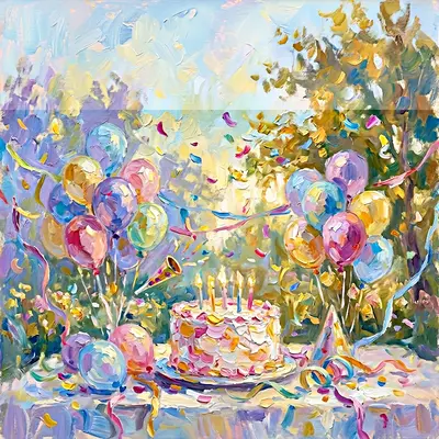 Birthday Party Invitation Impressionist preview