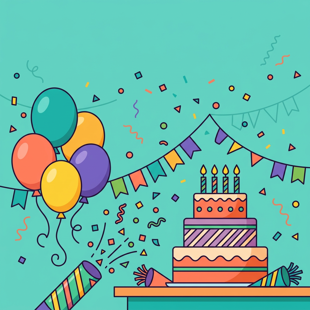 Birthday Party Invitation Flat Design preview