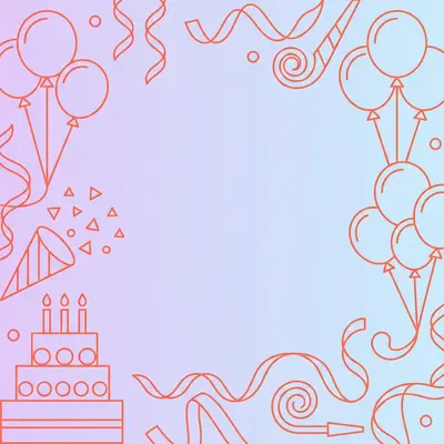 Birthday Party Invitation Clean Lines preview