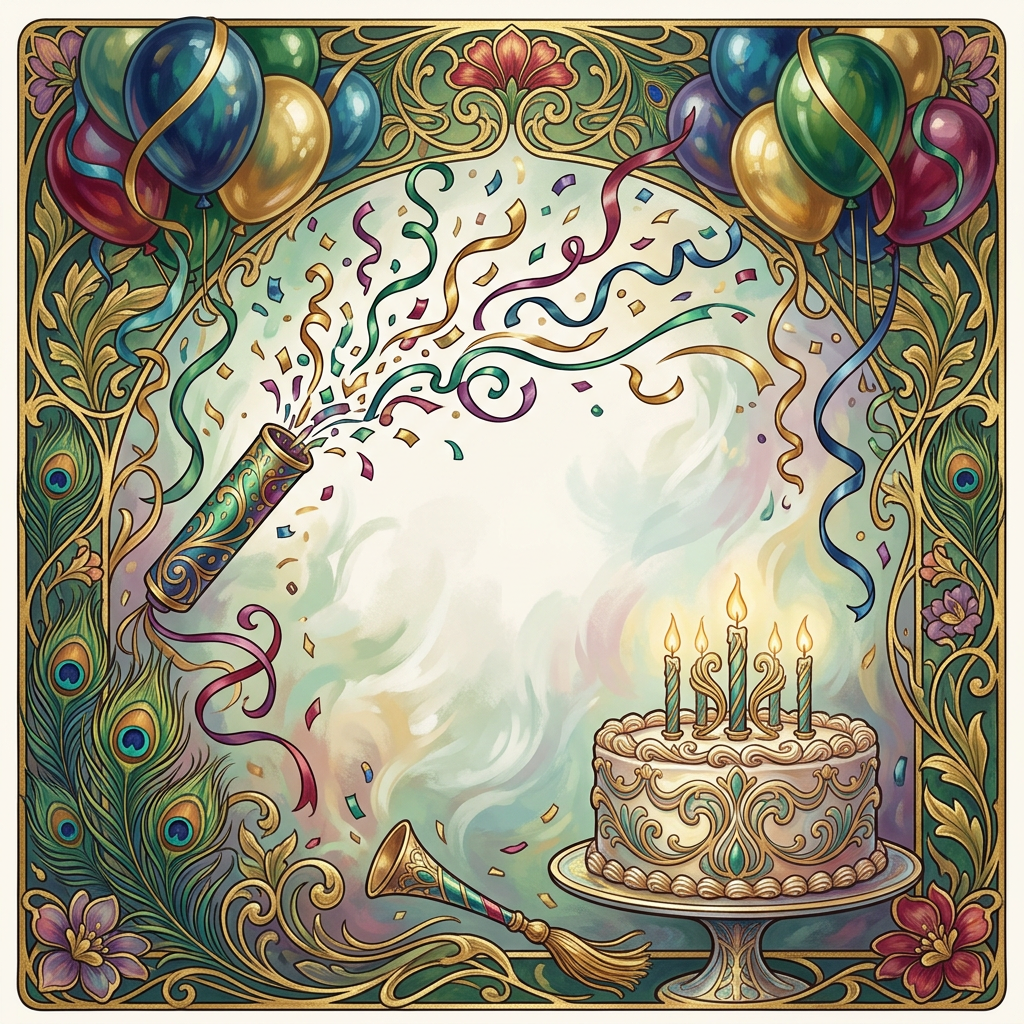 Birthday Party Invitation Art Nouveau preview