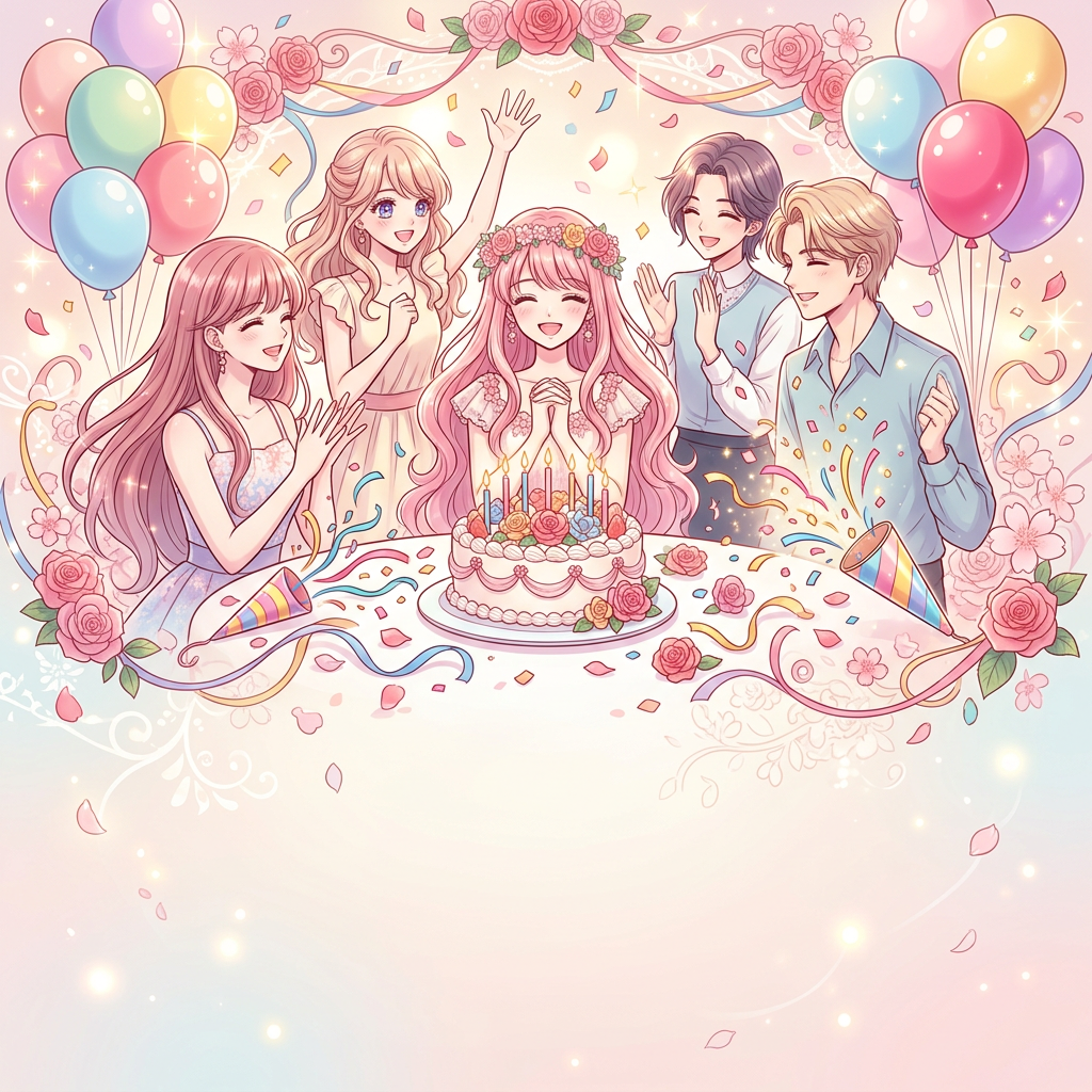 Birthday Party Invitation Shojo preview