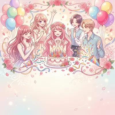 Birthday Party Invitation Shojo preview