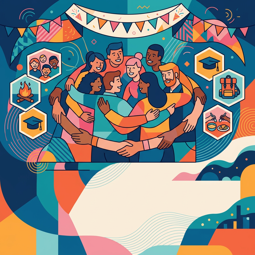 Reunion Gathering Flat Design preview