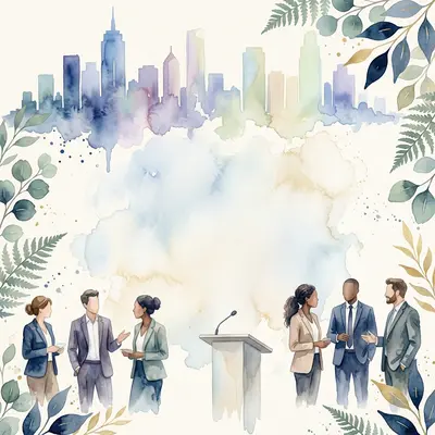 Corporate Event Watercolor Garden preview