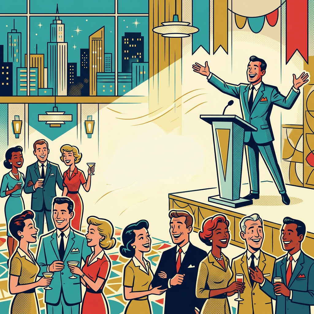 Corporate Event Retro Cartoon preview