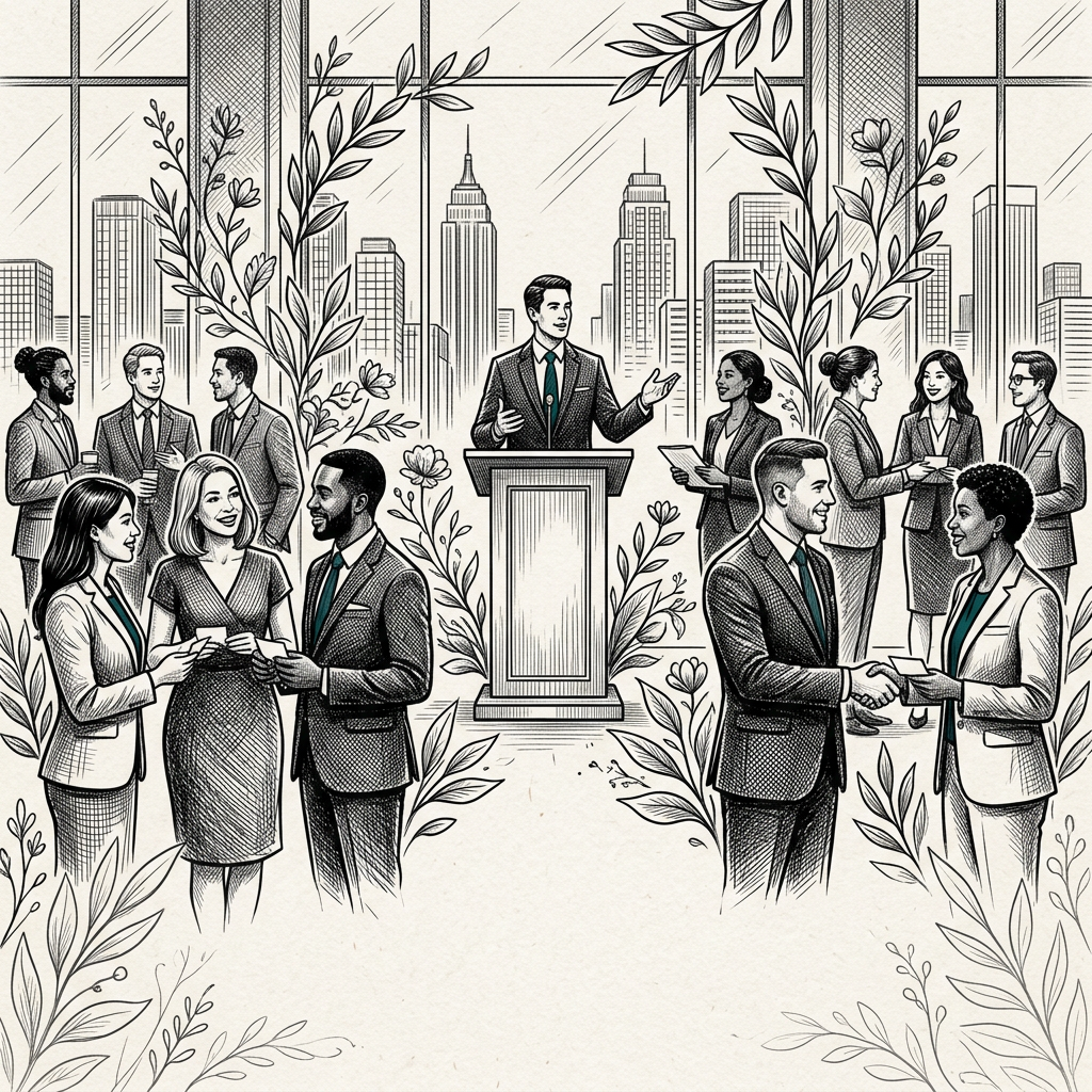 Corporate Event Ink Illustration preview