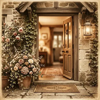 Welcome Greeting Sepia Nostalgia preview