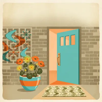 Welcome Greeting Mid-Century preview