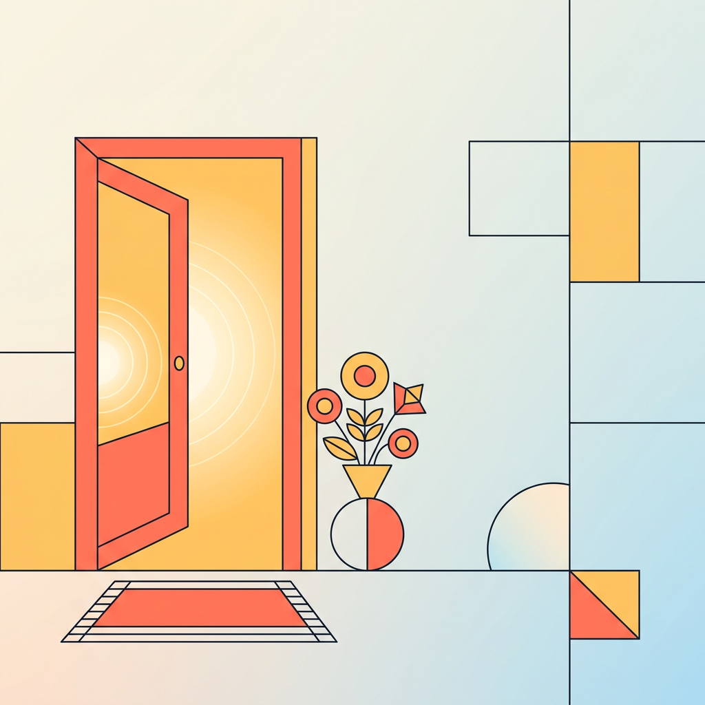 Welcome Greeting Clean Lines preview