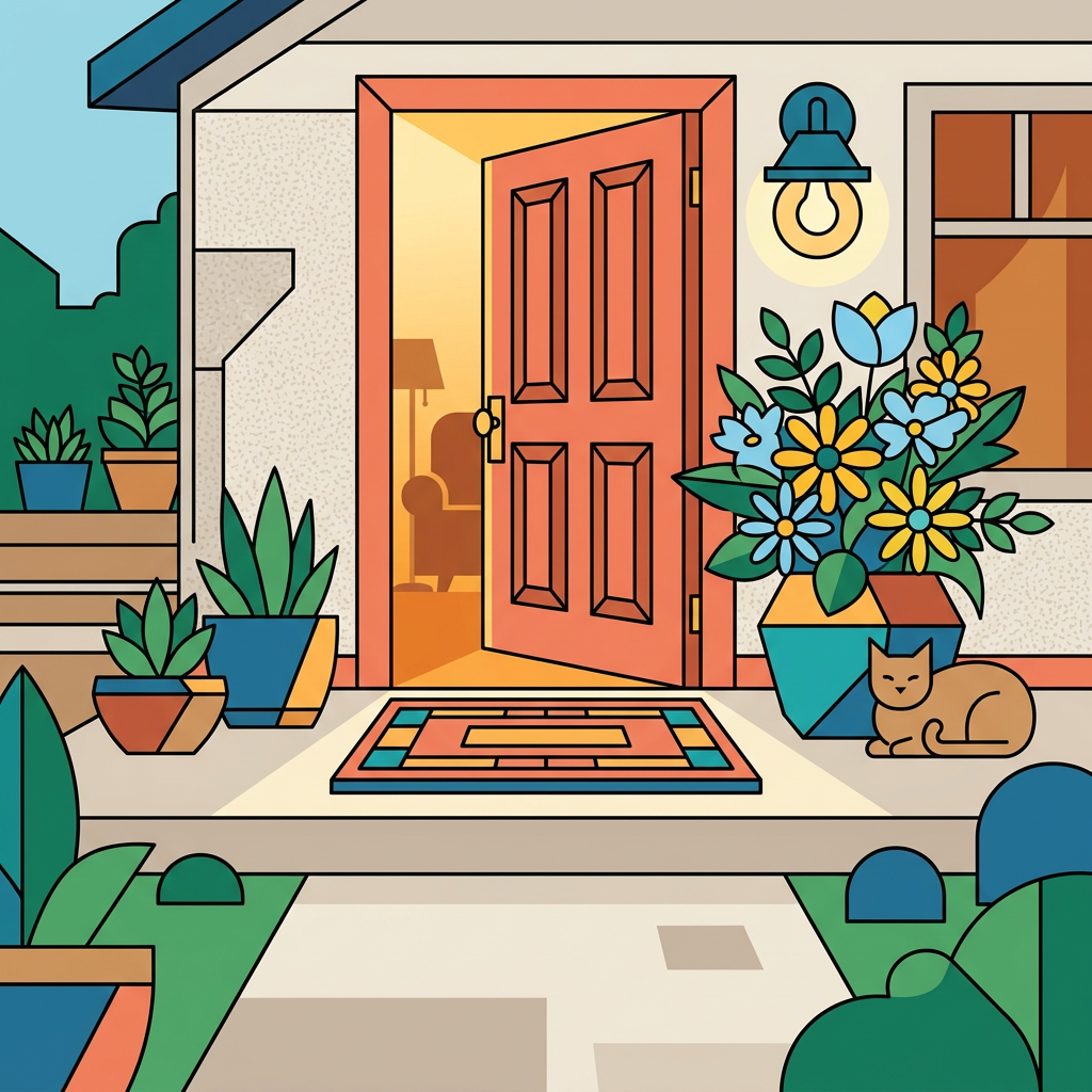 Welcome Greeting Flat Design preview