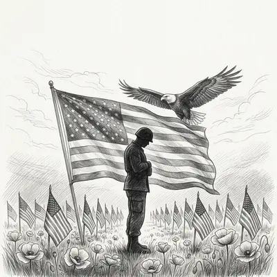 Memorial Day Remembrance Pencil Drawing preview