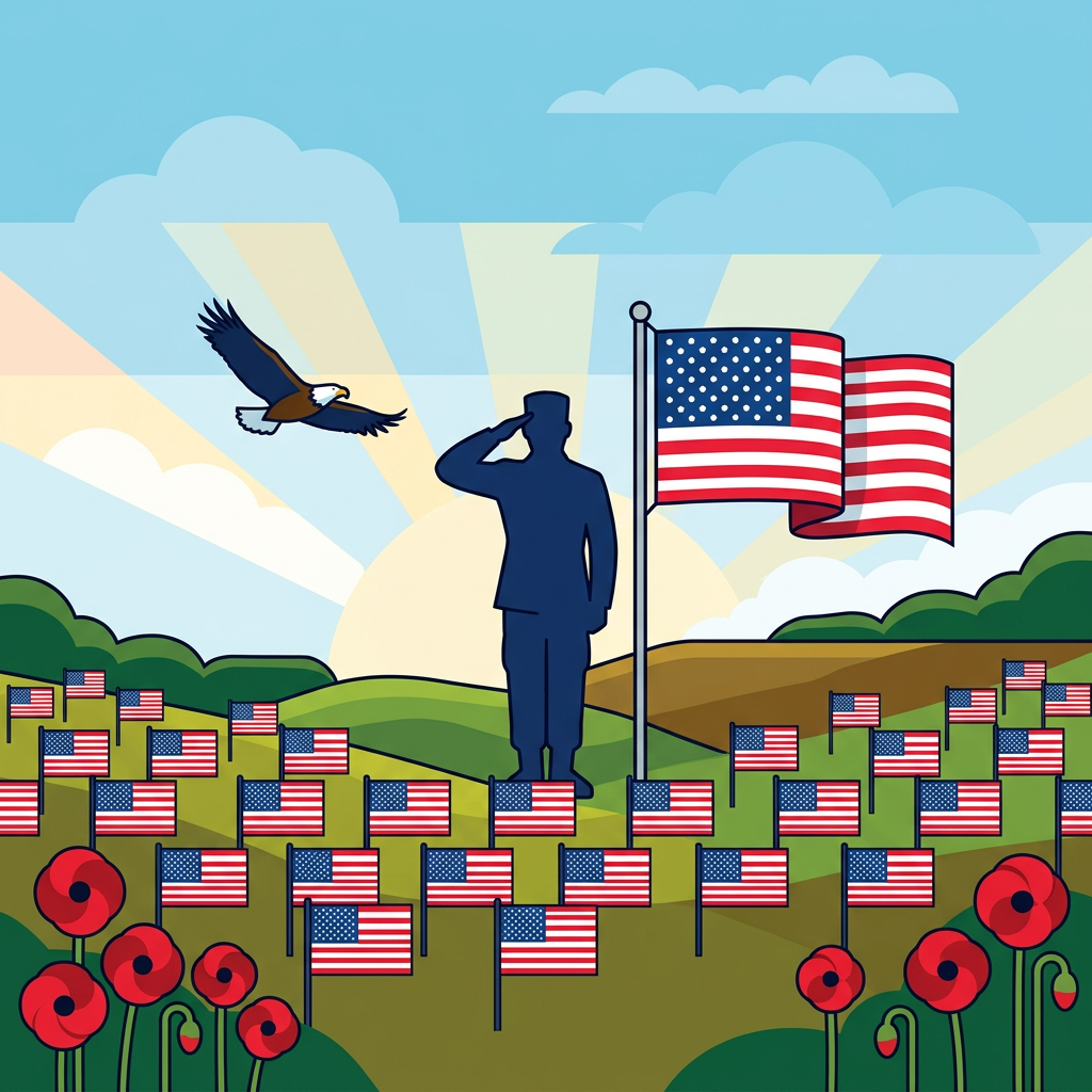 Memorial Day Remembrance Flat Design preview
