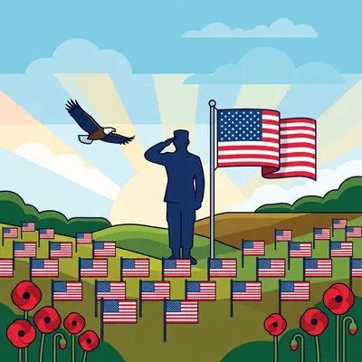 Memorial Day Remembrance Flat Design preview