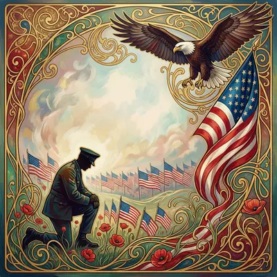 Memorial Day Remembrance Art Nouveau preview