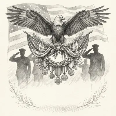 Veterans Day Honor Pencil Drawing preview