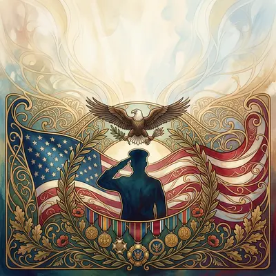 Veterans Day Honor Art Nouveau preview