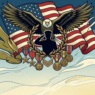 Veterans Day Honor Retro Cartoon preview