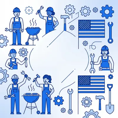 Labor Day Celebration Clean Lines preview