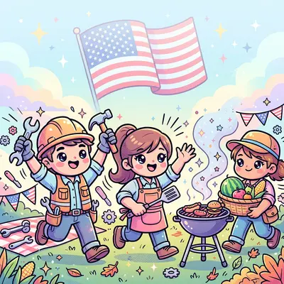 Labor Day Celebration Kawaii preview