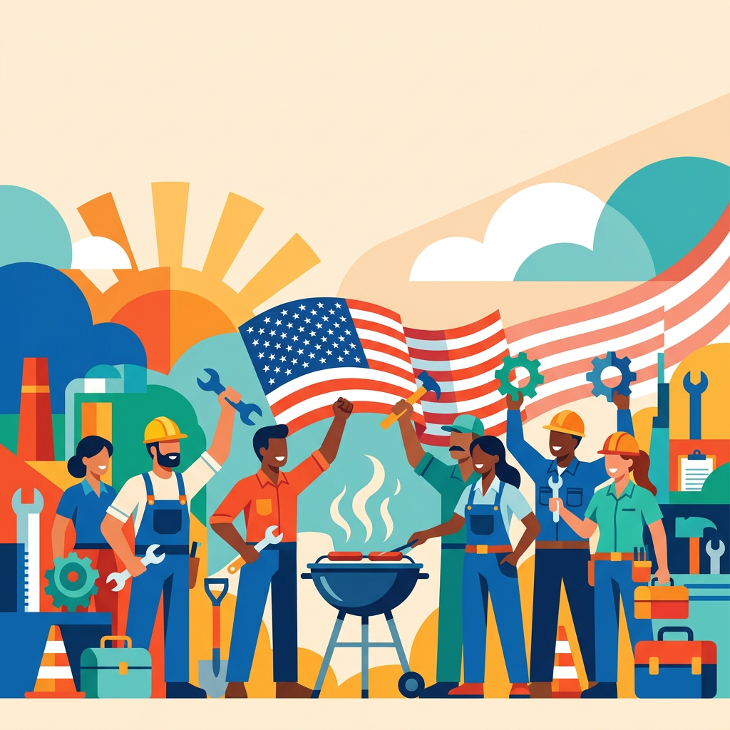 Labor Day Celebration Flat Design preview