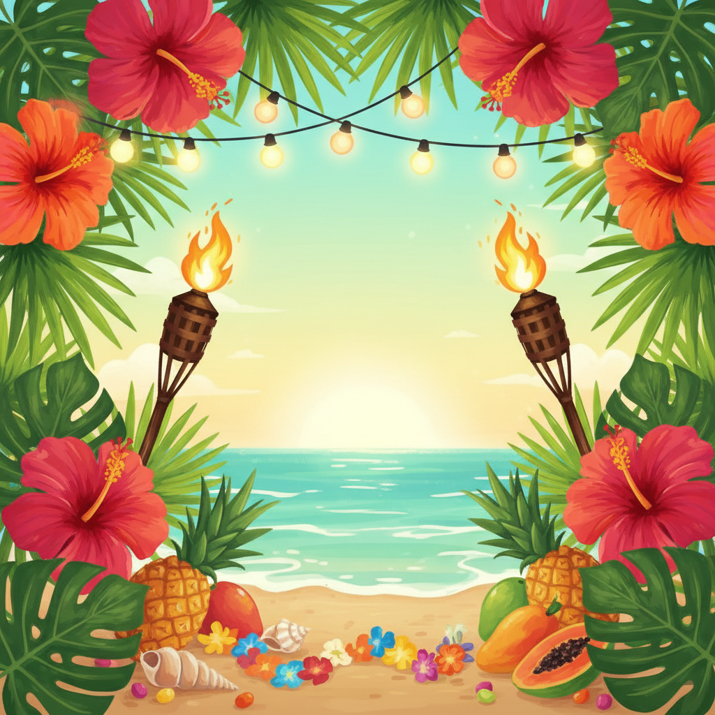 Tropical Party Invitation preview