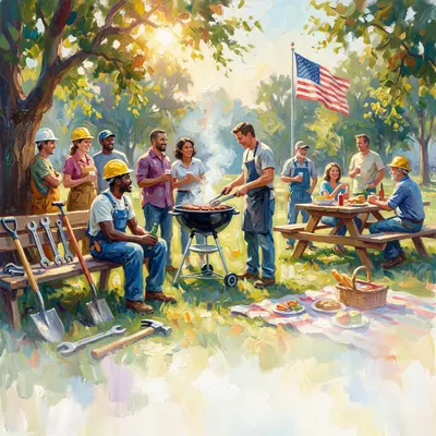 Labor Day Celebration Impressionist preview