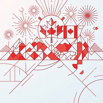Canada Day Celebration Clean Lines preview