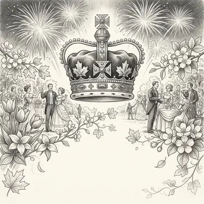 Victoria Day Celebration Pencil Drawing preview
