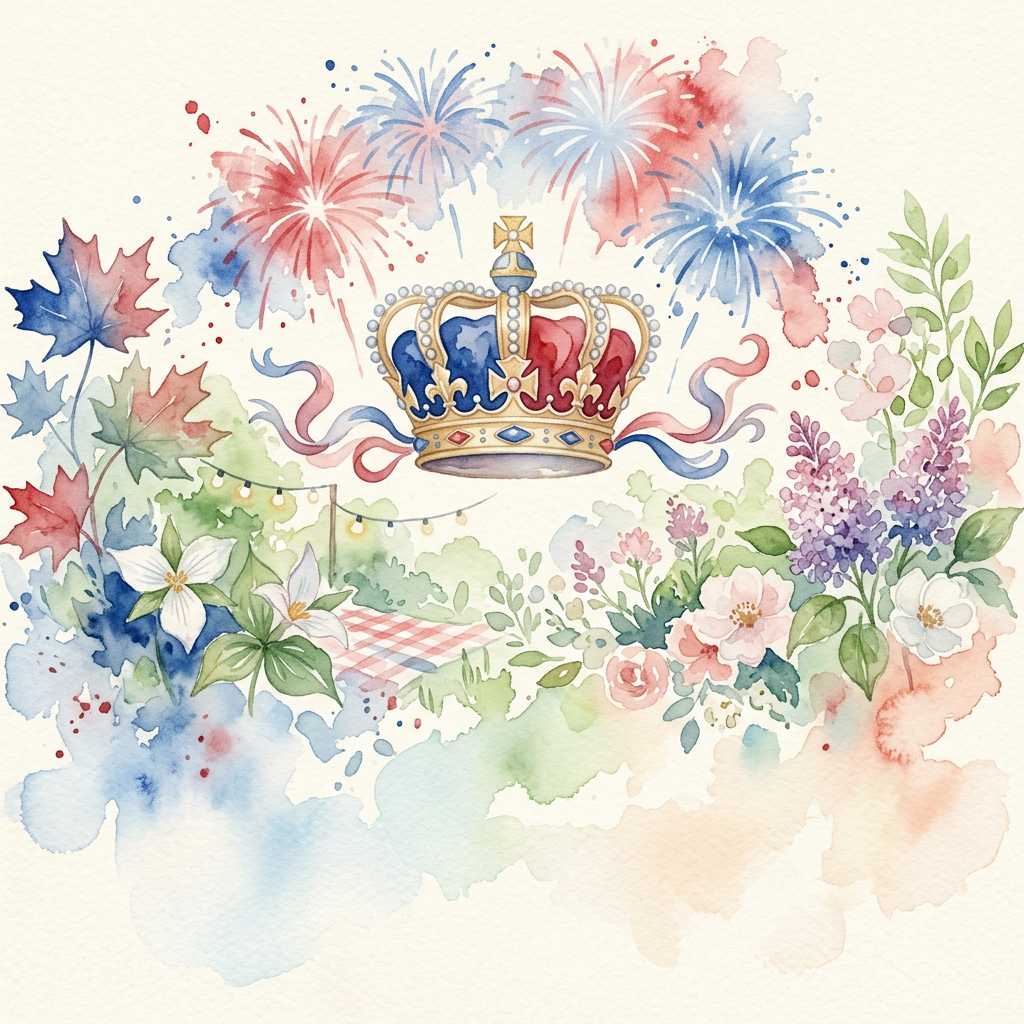 Victoria Day Celebration Watercolor Garden preview
