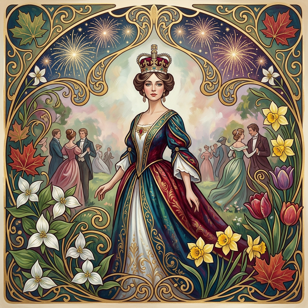 Victoria Day Celebration Art Nouveau preview