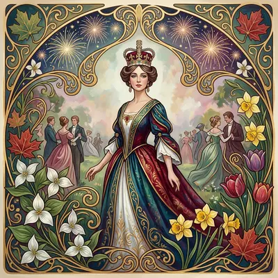 Victoria Day Celebration Art Nouveau preview