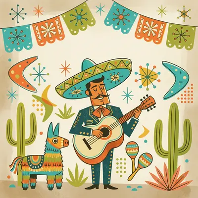 Cinco De Mayo Fiesta Mid-Century preview