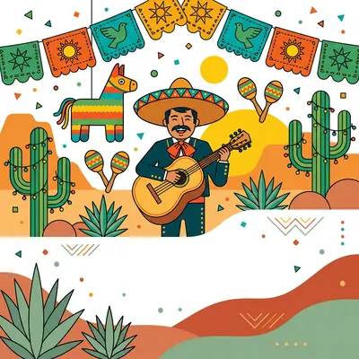 Cinco De Mayo Fiesta Flat Design preview