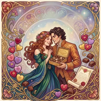 Sweetest Day Romance Art Nouveau preview
