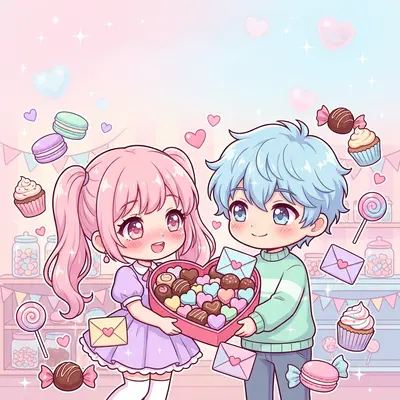 Sweetest Day Romance Chibi preview