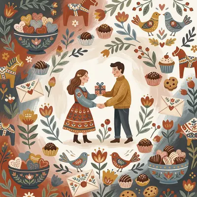 Sweetest Day Romance Folk Art preview
