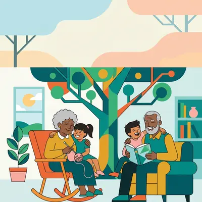Grandparents Day Love Flat Design preview