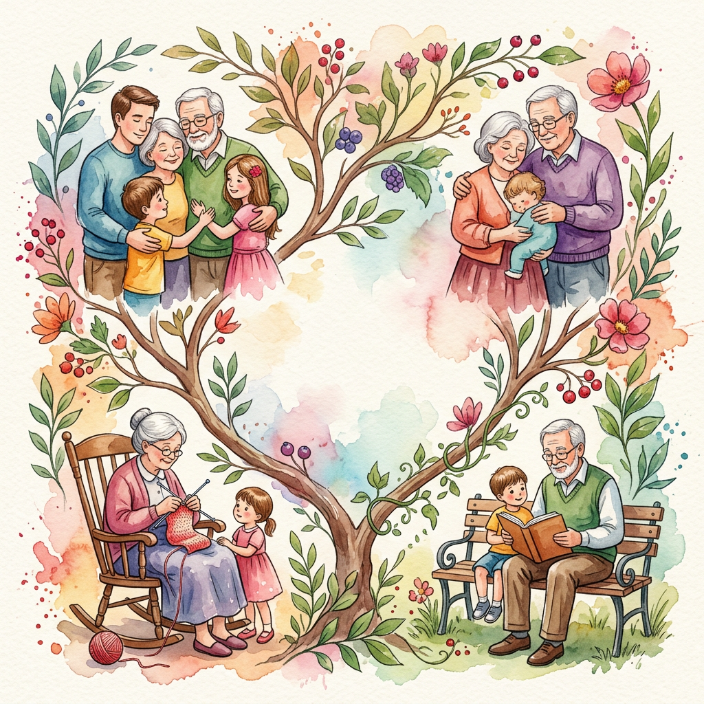 Grandparents Day Love Watercolor Garden preview