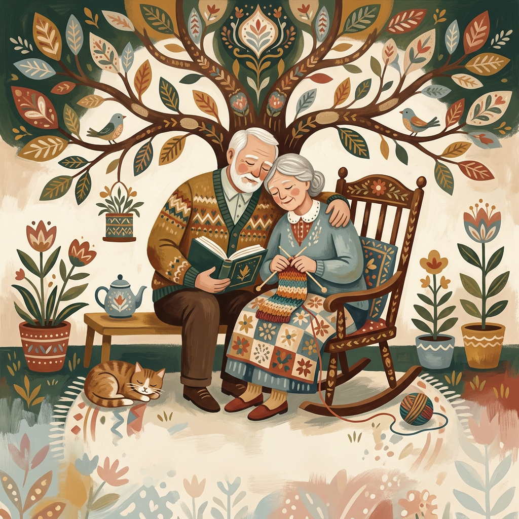 Grandparents Day Love Folk Art preview