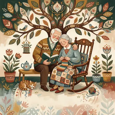 Grandparents Day Love Folk Art preview