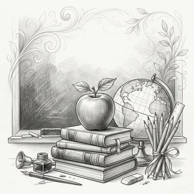 Teacher Appreciation Pencil Drawing preview