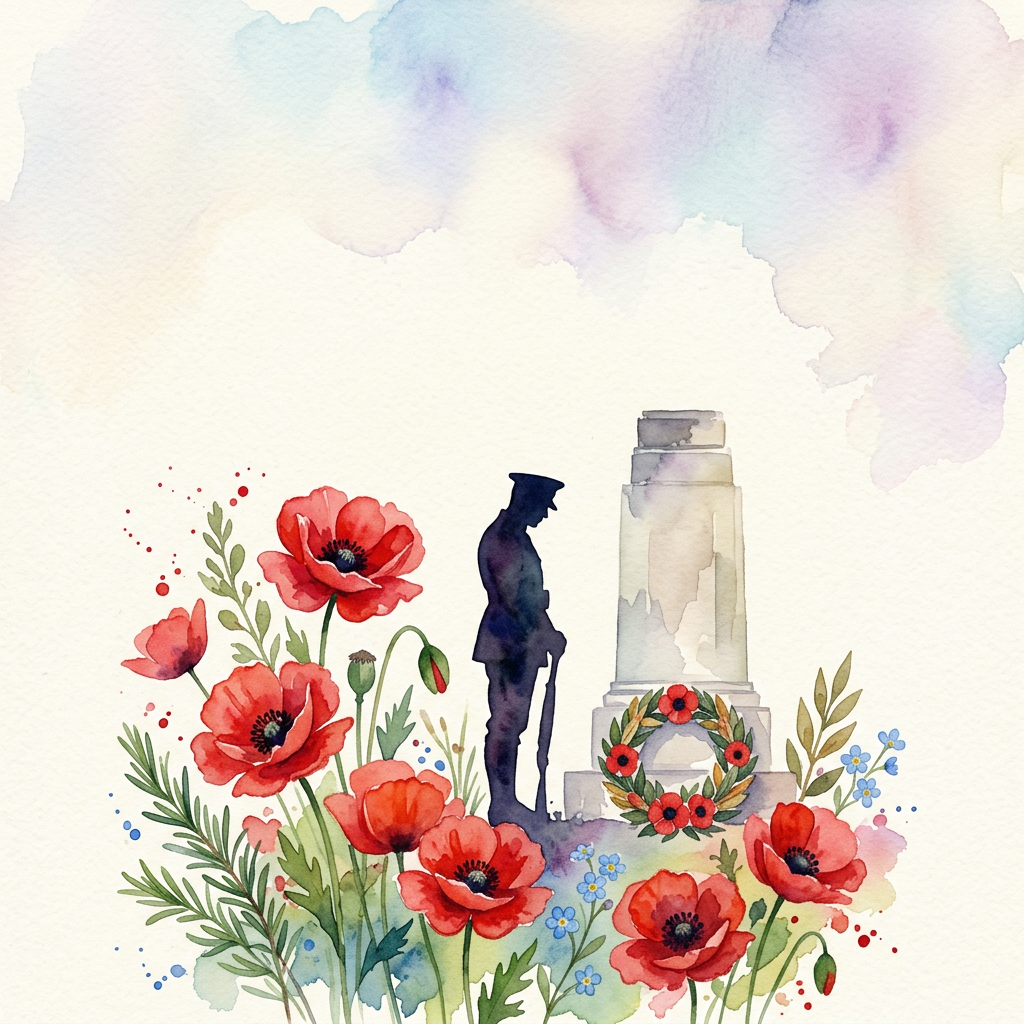 Remembrance Day Watercolor Garden preview