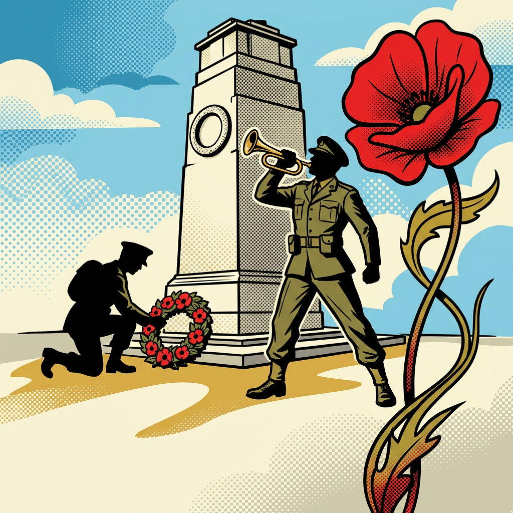 Remembrance Day Retro Cartoon preview