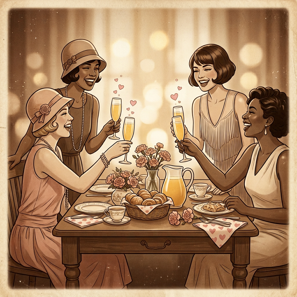 Galentine's Day Friendship Sepia Nostalgia preview