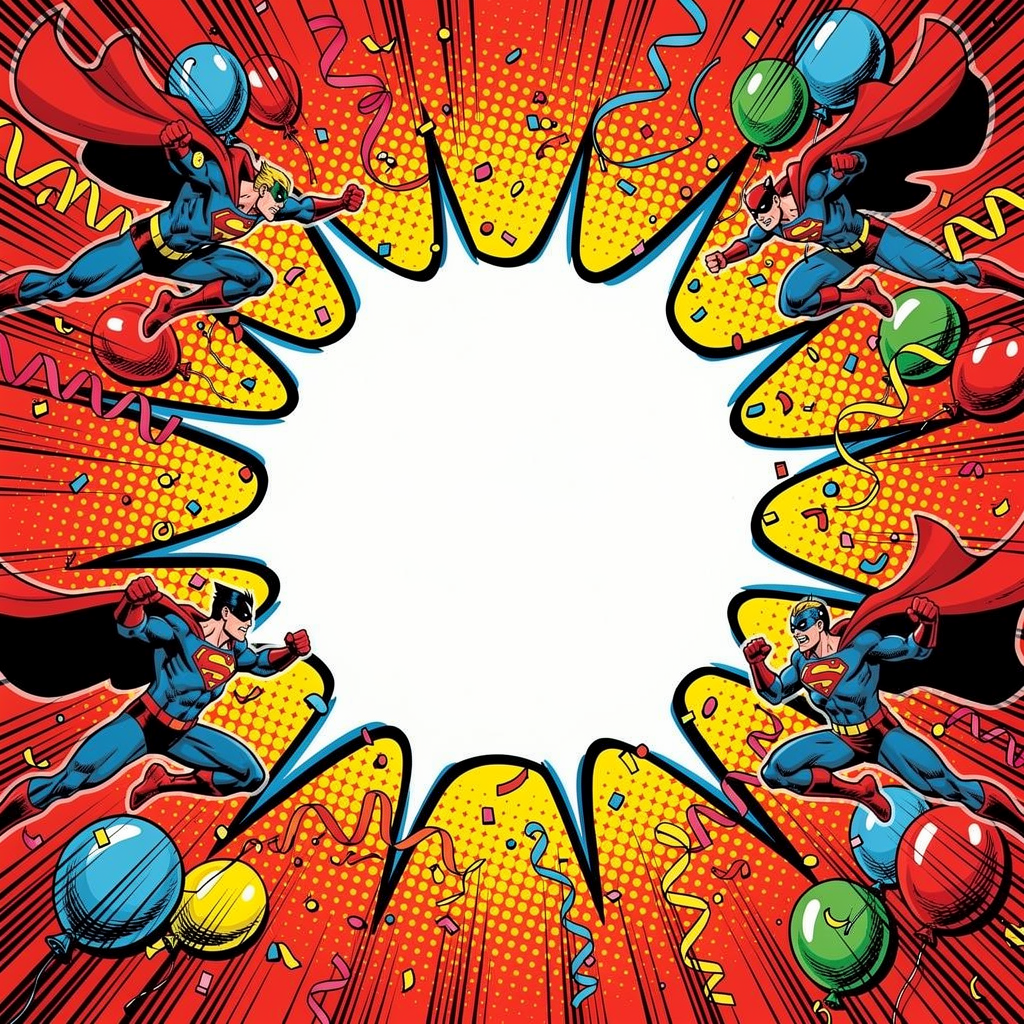 Superhero Party Invitation preview